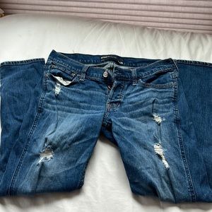 Hollister boyfriend ultra low rise blue jeans size 3 waist 26